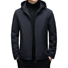 新款男士短款羽绒服男中年可脱连帽羽绒休闲外套SNNYR99670-P210图片