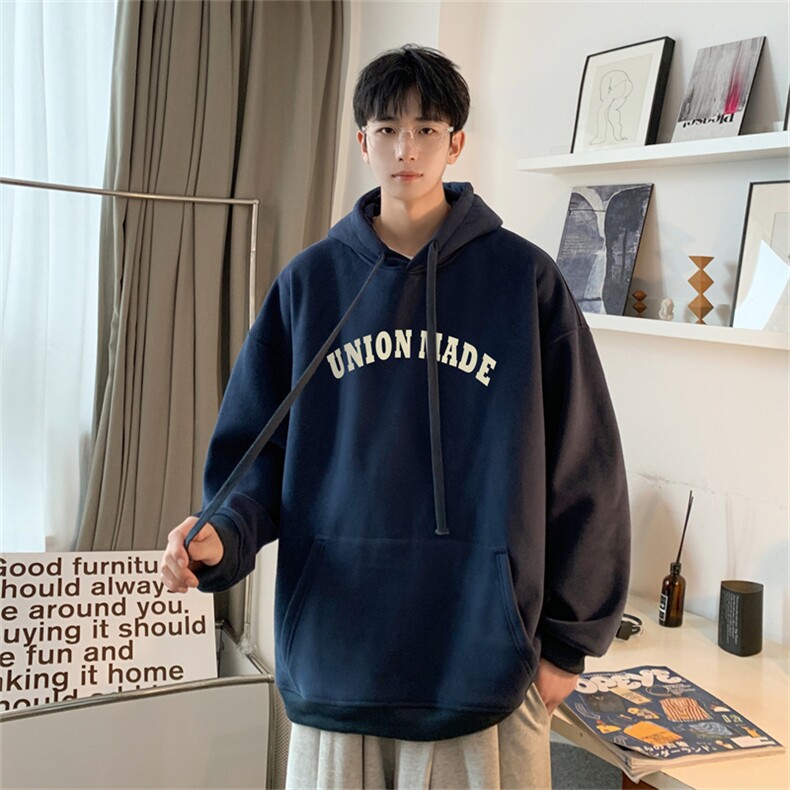 抖音品质23/秋季320G华棉男士连帽大码印花卫衣WYH3254-P45控68,男装卫衣,电商B370