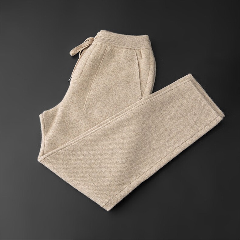 时尚男士加厚保暖哈伦裤舒适休闲宽松版型高品质面料冬季必备单品，男装休闲裤，台绒羊绒