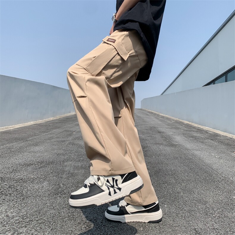 日系简约潮流百搭工装裤宽松型男时尚潮牌休闲裤夏季款潮D261/P42,男装休闲裤,星座506