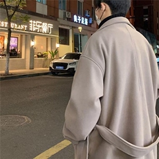 1506/Q2150/P76毛呢大衣夹克风衣韩版潮流英伦中长款呢子外套，男装夹克，星座1506