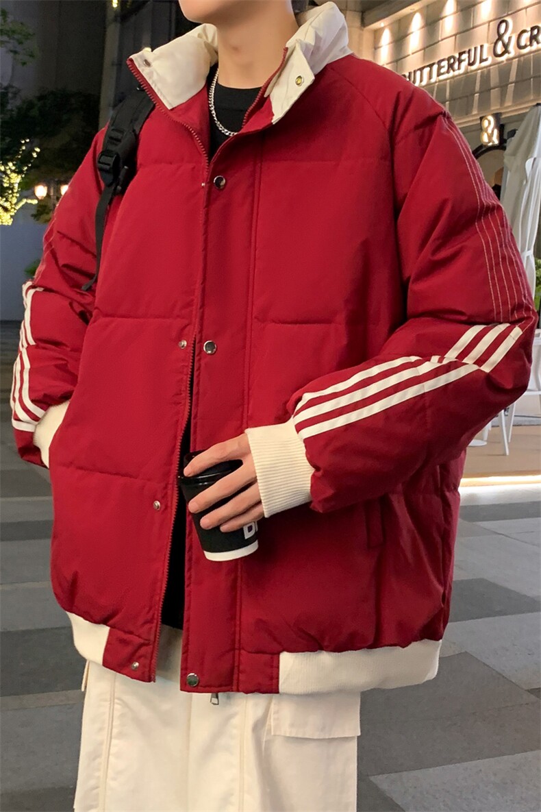 ！2025秋冬新款男士立领撞色棉衣百搭棉服外套MY200特P75,男装棉衣,电商B220