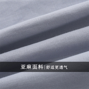 风男装亚麻短袖唐装男上衣夏季中老年男士中式复古汉服爸爸装图片