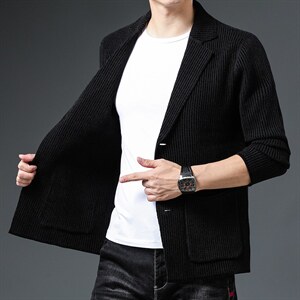 BSS6670男式2023秋季新款灯芯绒西服夹克商务休闲西装P120，男装针织衫/毛衣，电商B360
