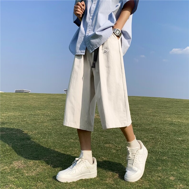 美式高街男女直筒休闲青少年工装裤宽松刺绣七分休闲裤DK0201-P35,男装休闲裤,星座308B-2