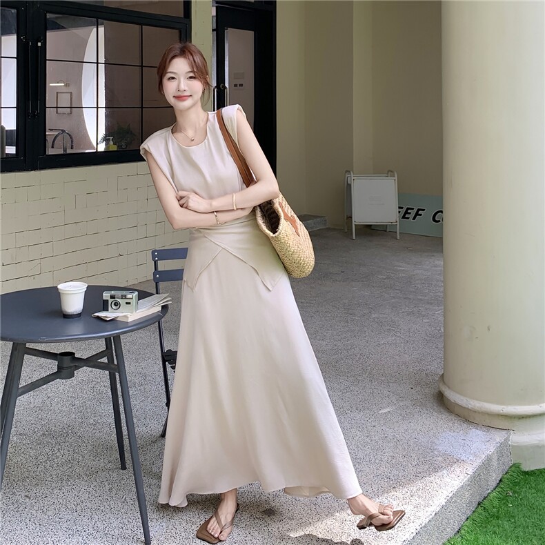 法式优雅气质高级感套装裙女2025夏新款轻奢老钱风收腰显瘦裙套装图片