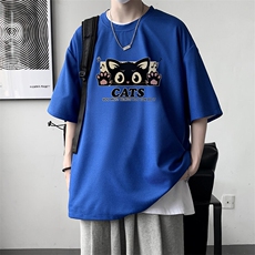 华夫格t恤男短袖男大码五分袖大皂风HT73389-P22，男装T恤，电商A040