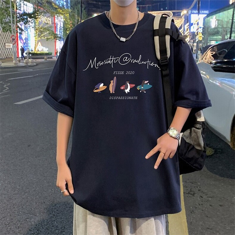 T805港风潮牌高街美式短袖T恤男夏季新款宽松重磅纯棉体恤,男装T恤,星座304A
