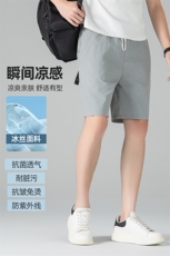 BGW-Y6598男士2024夏季新款青年免烫短裤中腰运动休闲宽松沙滩裤，男装牛仔裤，电商B360