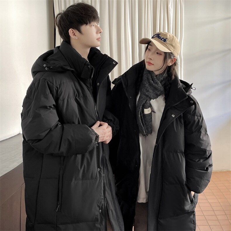 情侣羽绒服男冬季新款港风宽松连帽长款保暖外套YR921-P190，男装羽绒服，星座214-3