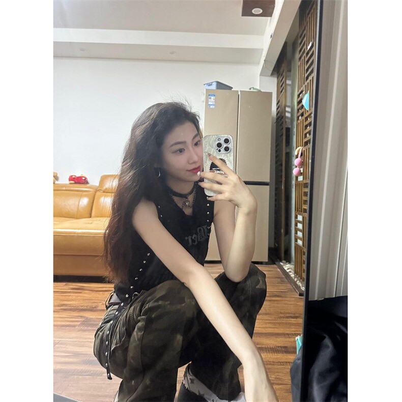 网络图现货高街修身微喇直筒工装迷彩休闲裤R8139-P70,男装工装外套,星座1005-4