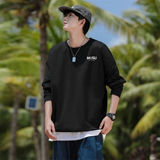 W35情侣字母圆领秋冬卫衣常规P28加绒P38S-5XL支持定制班服潮，男装卫衣，星座115A-3