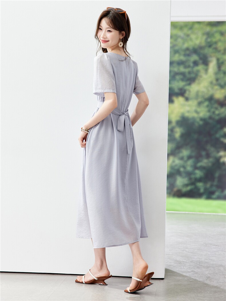 现货新品2026夏装新款收腰透气凉爽时尚收腰女连衣裙,女装连衣裙,木子恋