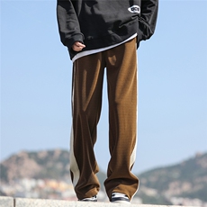 秋冬宽松加绒加厚休闲直筒长裤Q38-P55限价58成份：聚酯纤维，男装休闲裤，电商A247