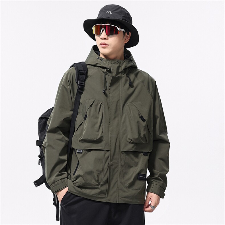 2025春秋季新款登山服男士夹克宽松潮流速干连帽外套F0913-P100,男装夹克,电商D215