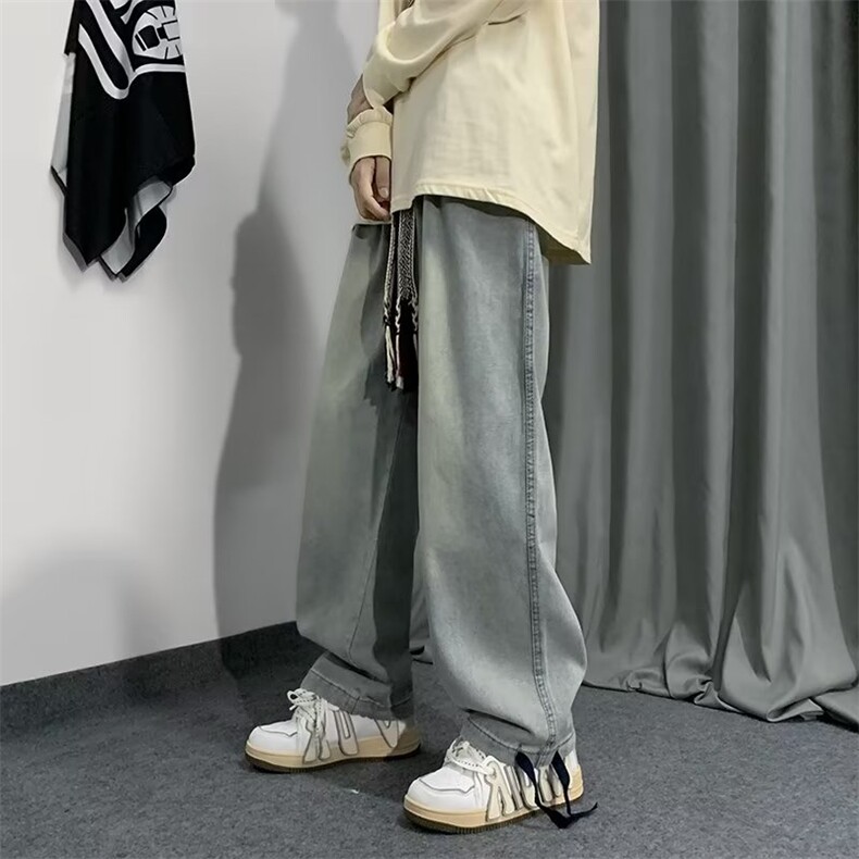牛仔裤男秋季潮大码休闲裤子高街N1355P45,男装牛仔裤,星座1116-2