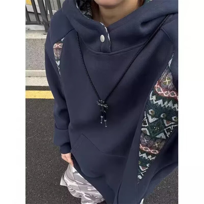 春秋重磅加绒纯色连帽卫衣男2025新款美式潮牌宽松慵懒风情侣外套,女装短外套,星座506A