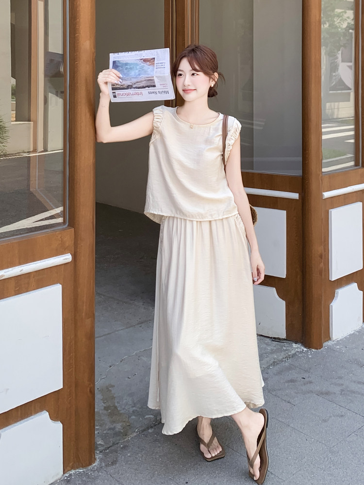 主推重工艺女夏新款休闲减龄穿搭套裙两件套A2609-148-K228,女装套装/套裙,美静678