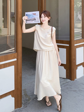 主推重工艺女夏新款休闲减龄穿搭套裙两件套A2609-148-K228，女装套装/套裙，美静678