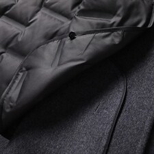 S1910冬季双面呢落肩袖中长款羽绒可脱卸款韩版毛呢外套P480,男装毛呢大衣,电商B360
