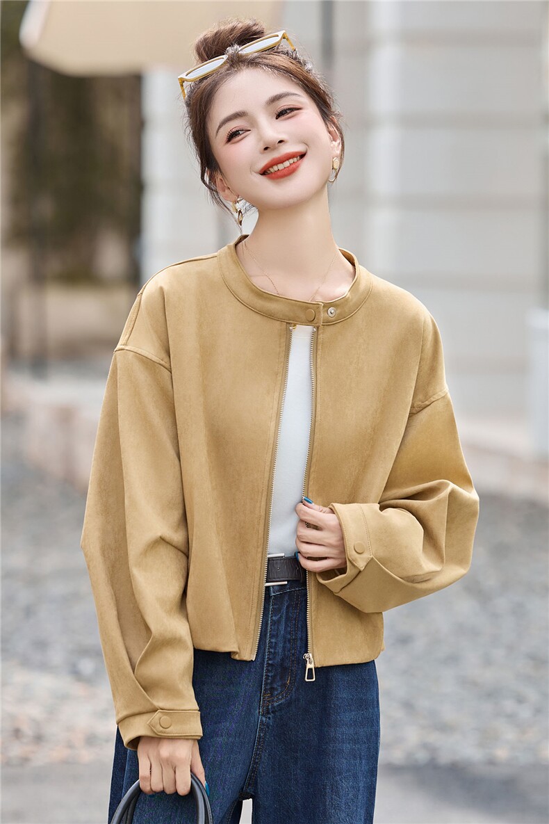休闲短外套女小个子秋季2025新款高级感早秋时尚减龄百搭上衣,女装短外套,丽影随形