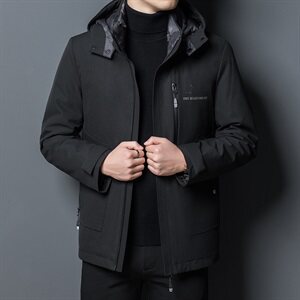 X20219钱塘2020-1冬季男士羽绒服连帽高端90白鹅绒P300,男装羽绒服,钱塘207-1