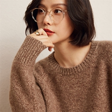 羊绒衫女加厚亲肤山羊绒毛衣内搭针织衫打底衫，女装羊绒衫，五色羊羊绒