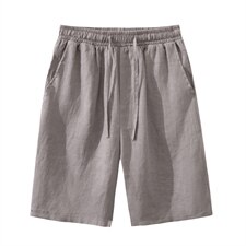 风亚麻五分短裤006-P40，男装休闲裤，星座816-2（原B366-1）