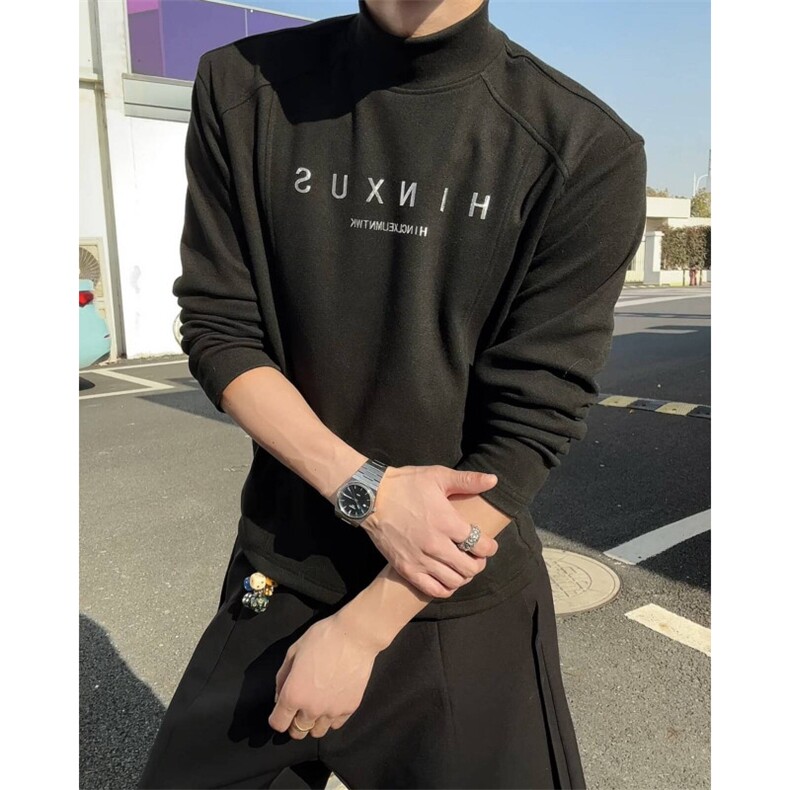 秋冬宽松休闲德绒长袖T恤打底衫XZ808B-WH113-特P23,男装T恤,星座808B