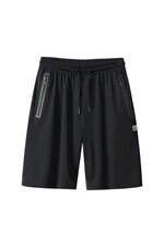 男大码束脚休闲运动弹力5分裤冰丝网眼短裤M-4XLP405XL-9XLP45，男装休闲裤，星座1516-1