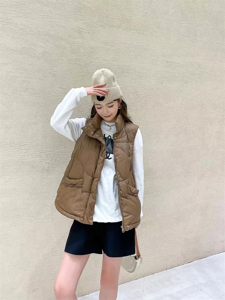 复古盘扣羽绒马甲，女装马甲，Balance Studio