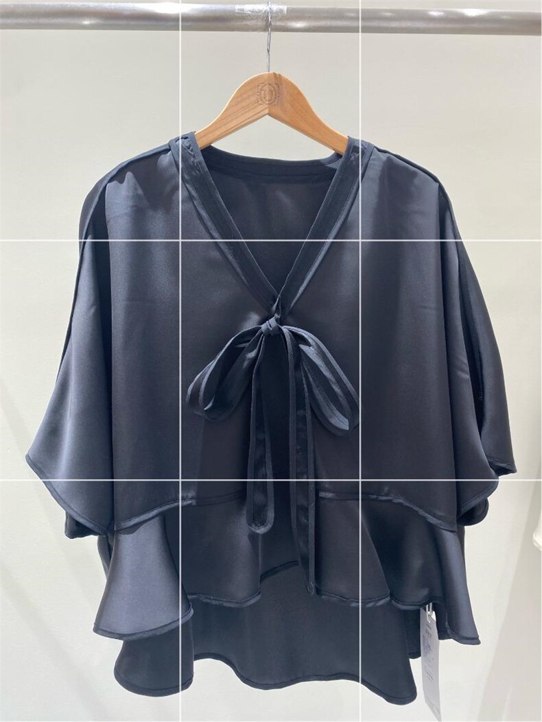 2022夏季醋酸面料上衣，其它，欧优