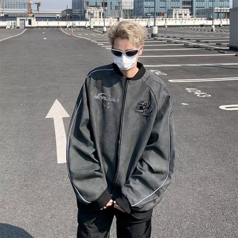 F233-P782024春季新款百搭宽松棒球服外套复古潮牌夹克男现货,男装夹克,星座512-6