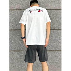 M668-P35夏季纯棉刺绣款休闲宽松情侣款短袖T恤，男装T恤，星座617A-1（原B318A）