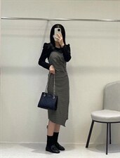 2021新品格子连衣裙，女装连衣裙，小车家