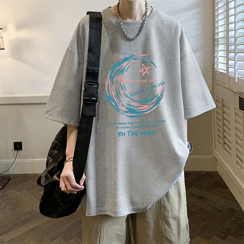 华夫格t恤男短袖男大码五分袖酒店风HT73341-P22,男装T恤,电商A040