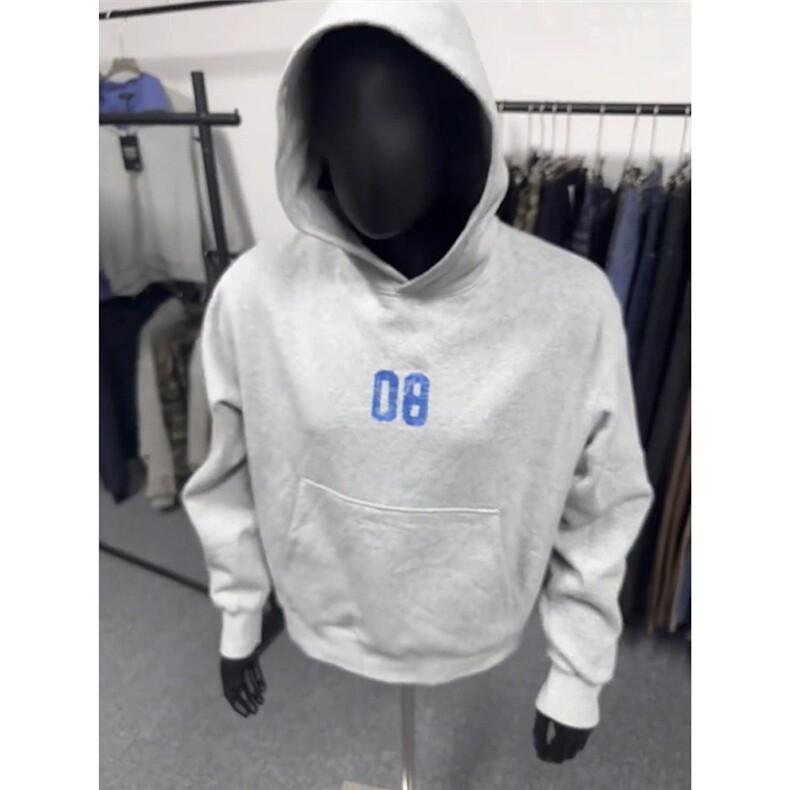 【08街头美式】撞色420G连帽宽松基础印花加绒卫衣,男装卫衣,星座506A