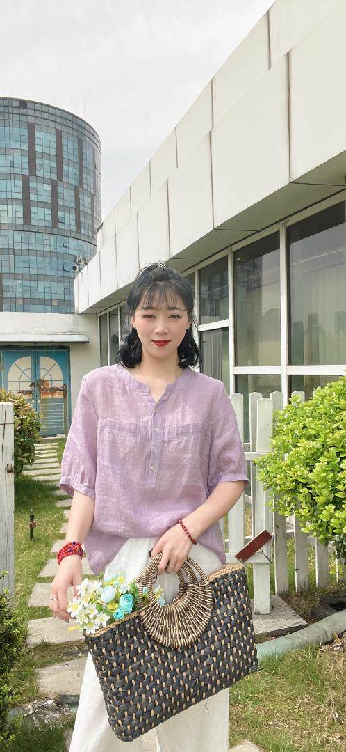 纯苎连衣裙小衫裤子裙子衬衣 时尚风 风淑女风休闲风，女装连衣裙，川哲