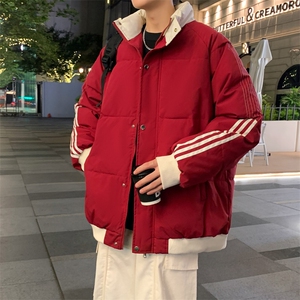 ！2025秋冬新款男士立领撞色棉衣百搭棉服外套MY200特P75图片