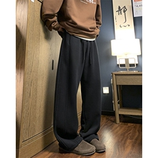 秋冬加绒加厚缉明线弯刀卫裤XZ604-K125JR-P50控78，男装休闲裤，星座604