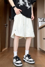 8XL-M特大码轻薄冰丝短裤男宽松男五分裤速干中裤排扣DK1532P38，男装牛仔裤，电商D206-1