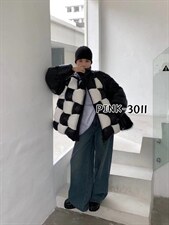 撞色格子拼接、90白鸭绒，其它，PINK