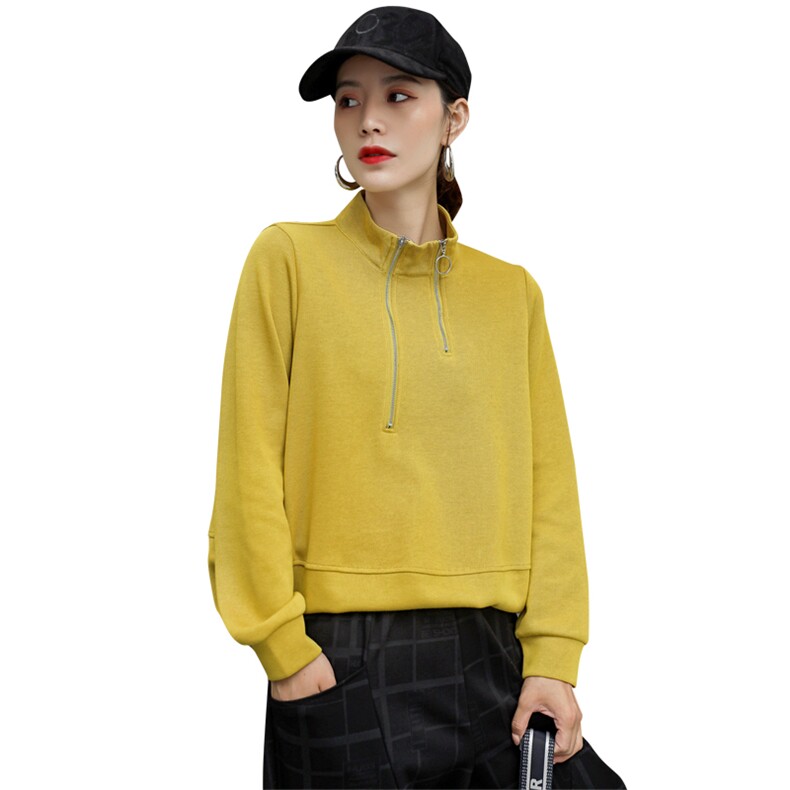 深水步2021春秋装新款时尚卫衣上衣,女装卫衣/绒衫,深水步