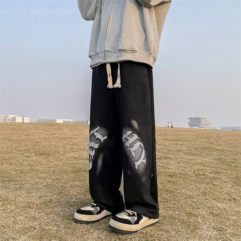 男秋季新款港风鹿皮绒休闲裤Z109P38,男装休闲裤,星座1116-2