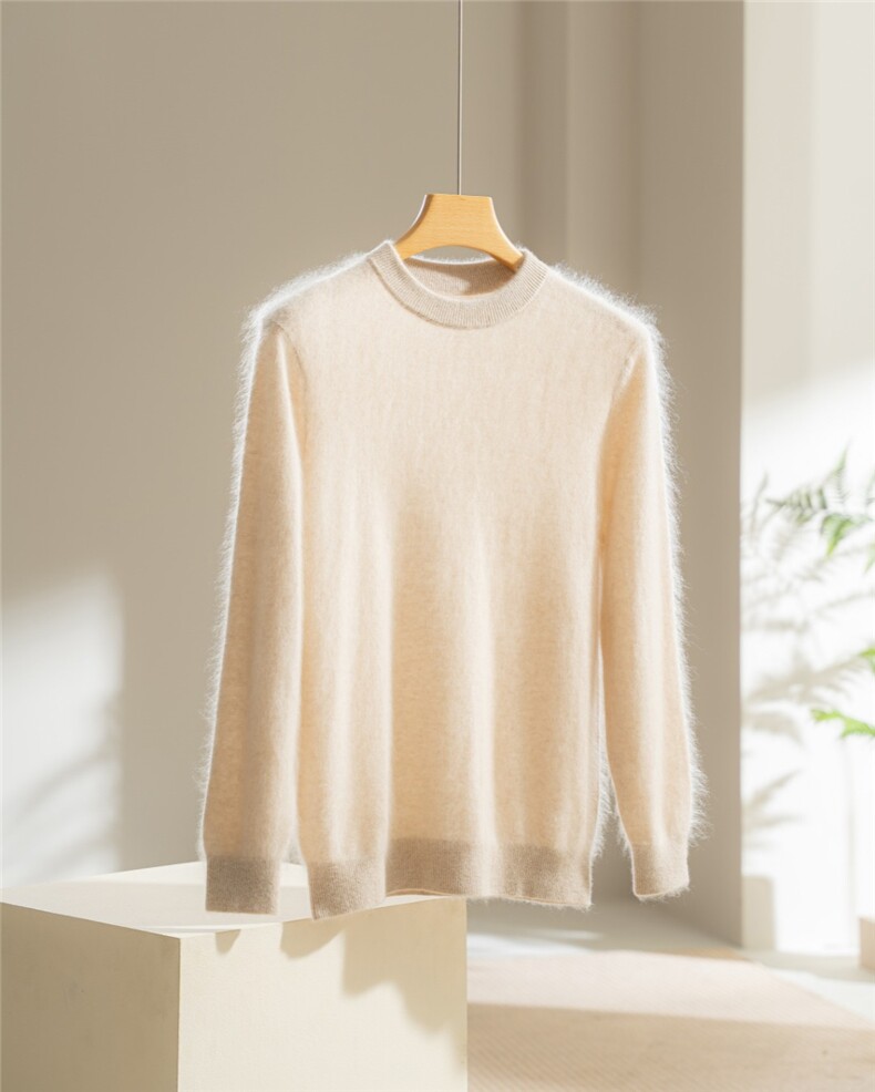 2025男士百搭圆领针织衫上衣简约时尚，男装针织衫/毛衣，伊纯羊绒