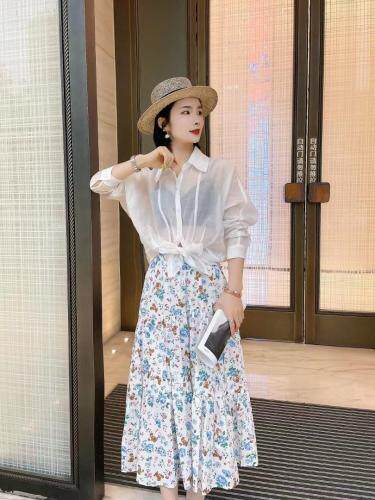 2021夏碎花防晒套，女装，罗漫迪飛