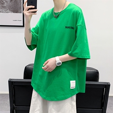 夏款新款青少年印花半袖男女港风百搭圆领短袖T恤1566-P38控价58，男装T恤，电商A441-1