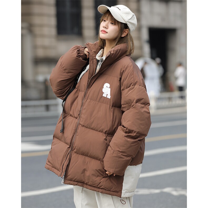 冬季新款宽松面包服港风青春立领棉服男纯色棉衣外套MY9067-P100,男装棉衣,电商A128