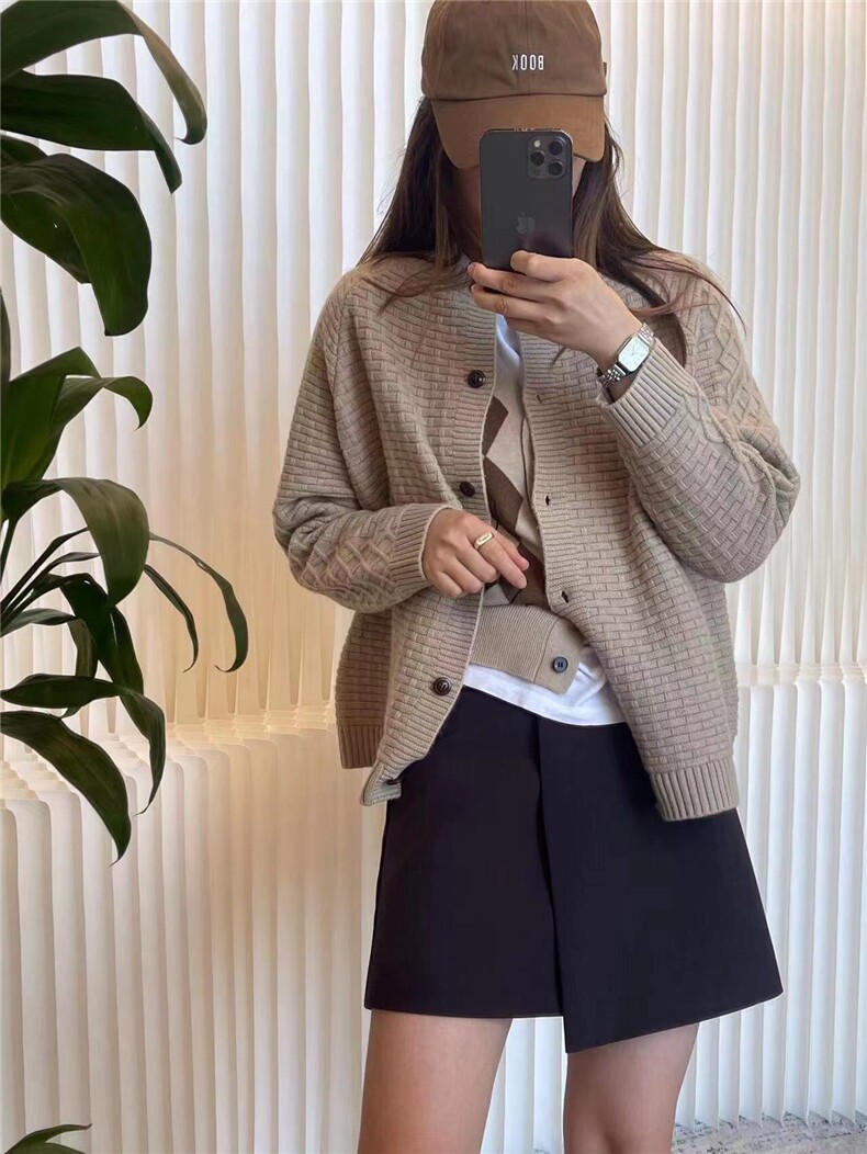 毛衣女秋冬2024秋冬款圆领洋气慵懒宽松软糯针织衫,女装羊毛衫,纳慈羊绒