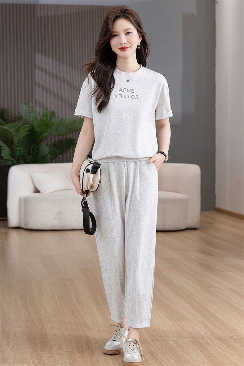 休闲运动服套装女2025夏装新款韩版宽松洋气显瘦时尚卫衣两件套潮,女装套装/套裙,凯瑟曼